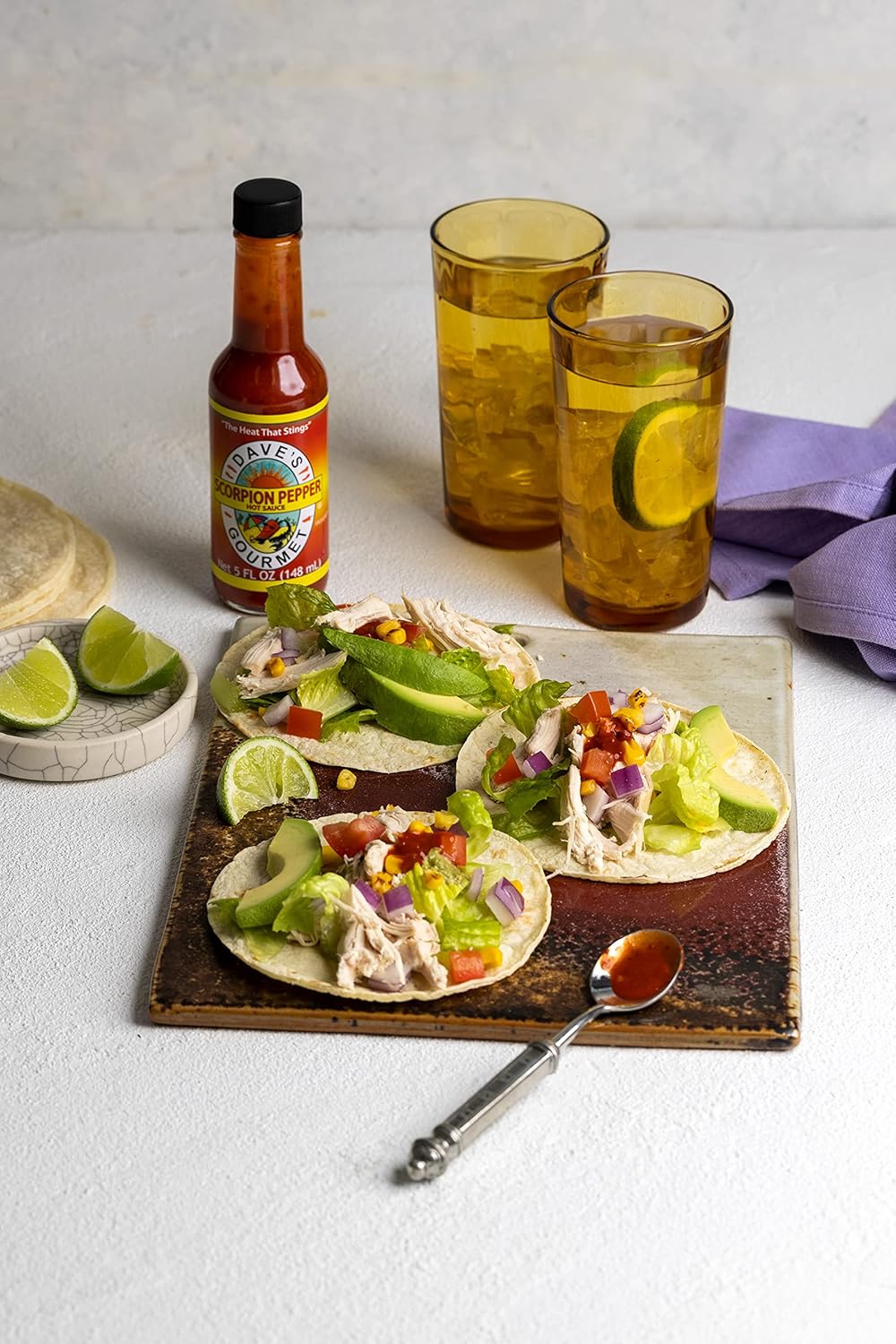 Dave’s Gourmet Salsa picante de pimienta escorpión, adición ardiente a salsas y sopas – 3 botellas