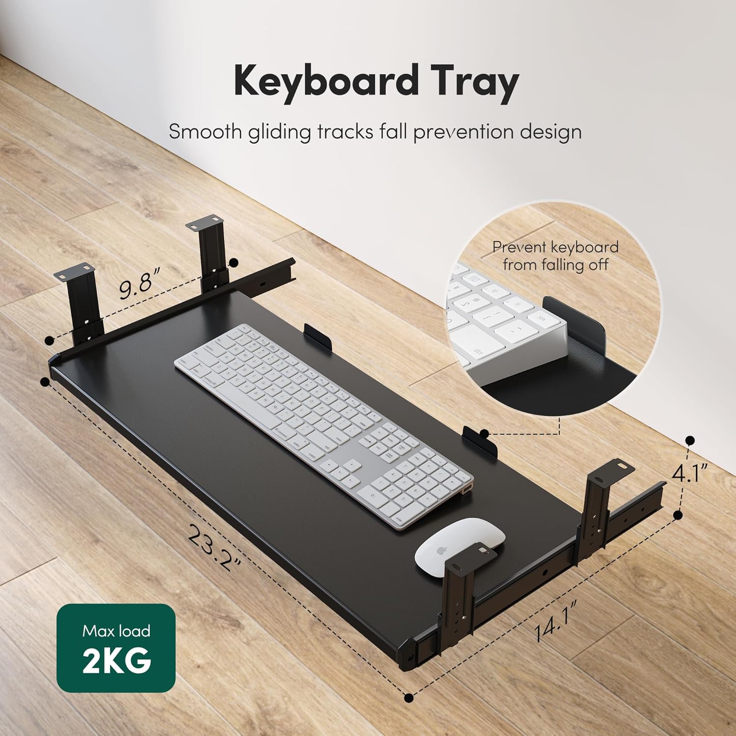 FEZIBO Escritorio de pie con bandeja para teclado, escritorio eléctrico de altura ajustable de 40 × 24 pulgadas, escritorio de pie para sentarse,