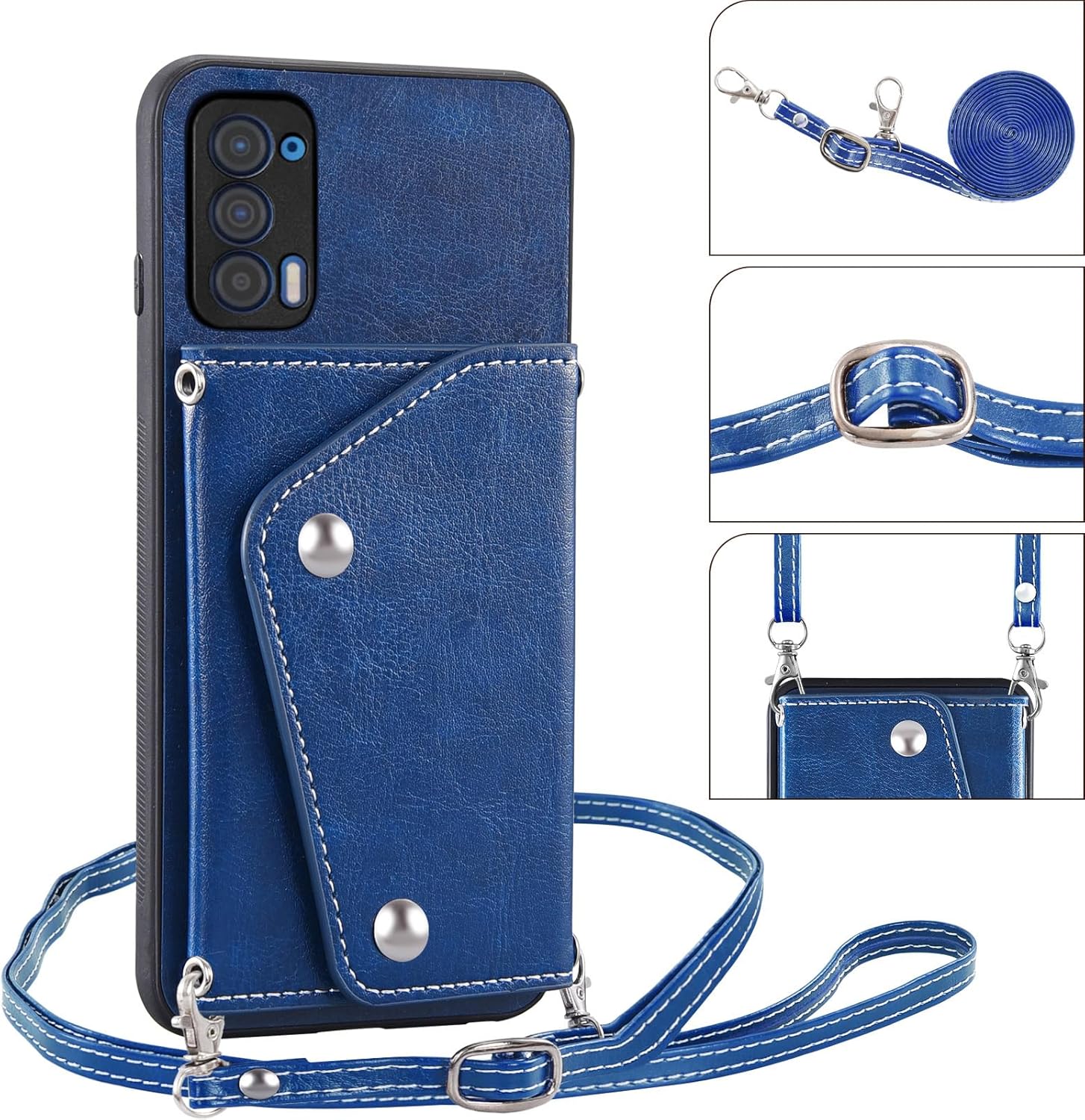 Asuwish Funda para teléfono Motorola Moto Edge 2021MotoEdge 5G UW 2021 con protector de pantalla y tarjetero para tarjeta de crédito, soporte de