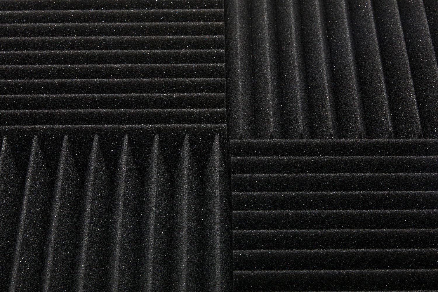 Paquete de 4 paneles acústicos de carbón para estudio, cuñas de espuma de 2 x 12 x 12 pulgadas
