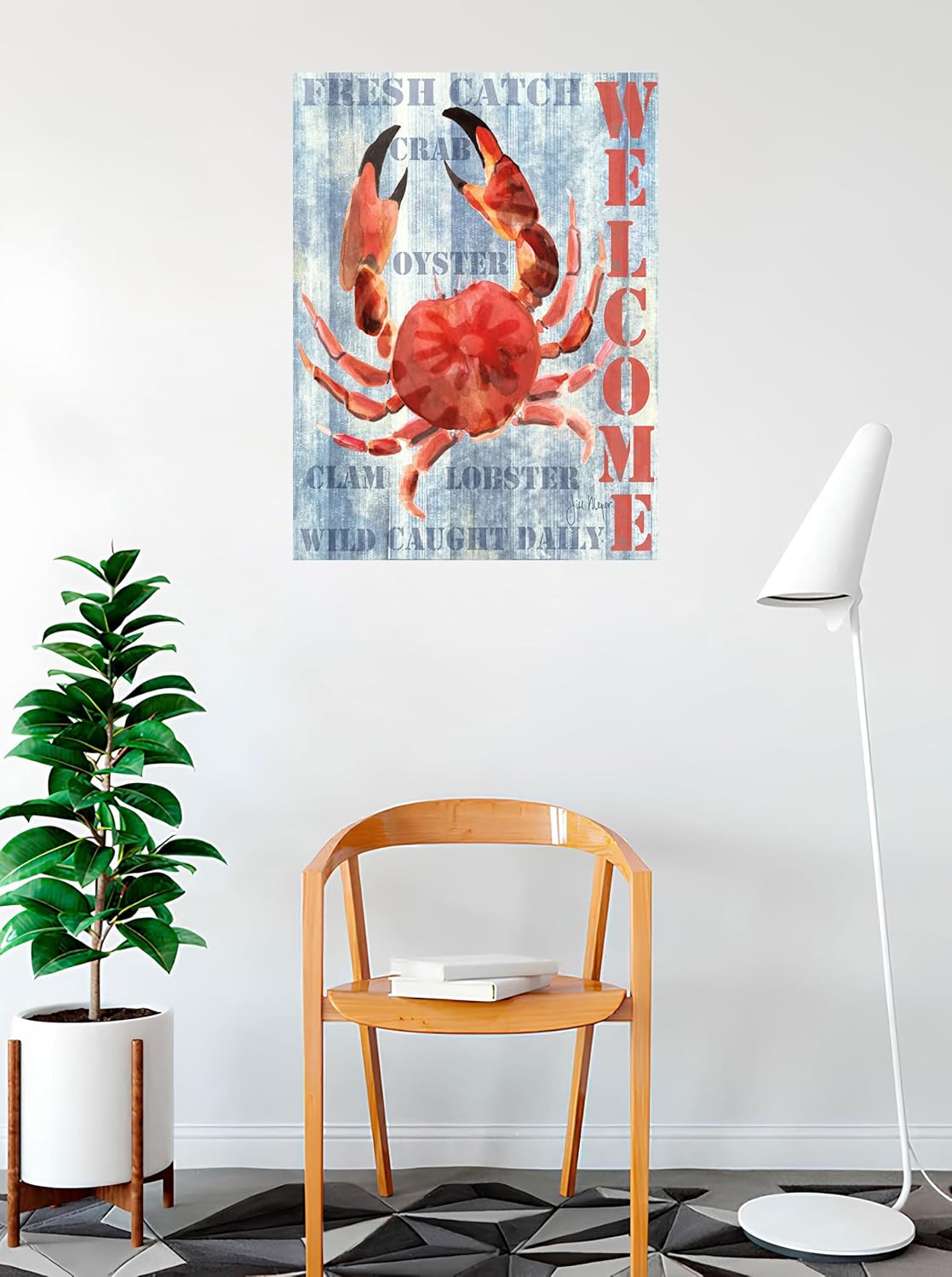 buyartforless CAN JM1862 24×32 GW Canvas Wall Art, Blue