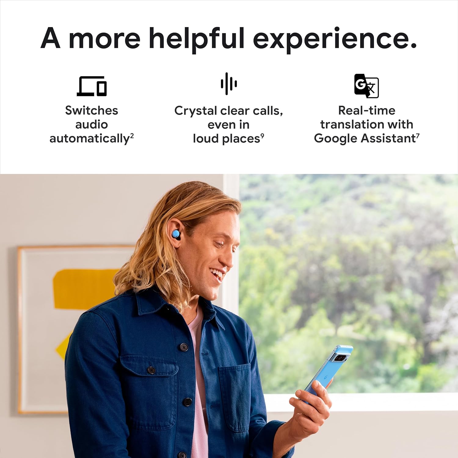 Google Pixel Buds Pro – Auriculares con cancelación de ruido – Batería de hasta 31 horas de duración con estuche de carga 2 – Auriculares Bluetooth