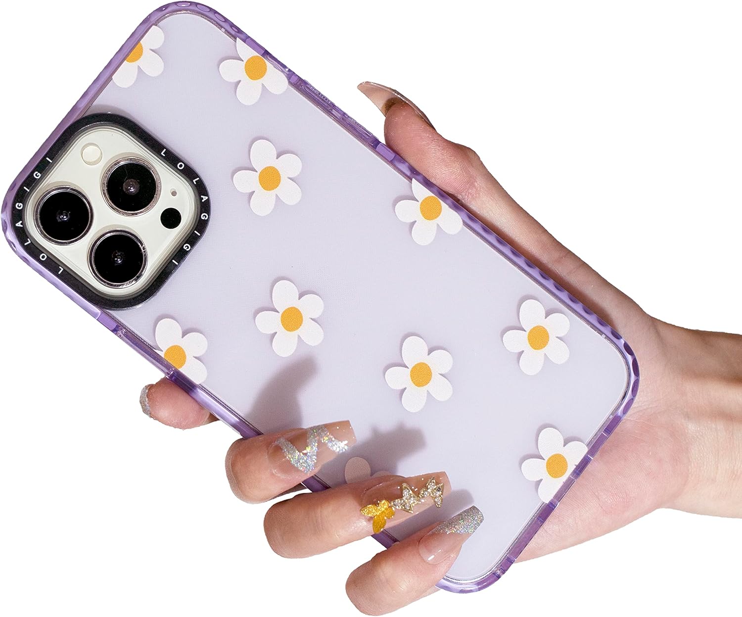 Funda para iPhone 14 Pro Max para mujer, diseño estético con estampado de margaritas y hamomila, patrón Kawaii femenino para niñas y adolescentes,