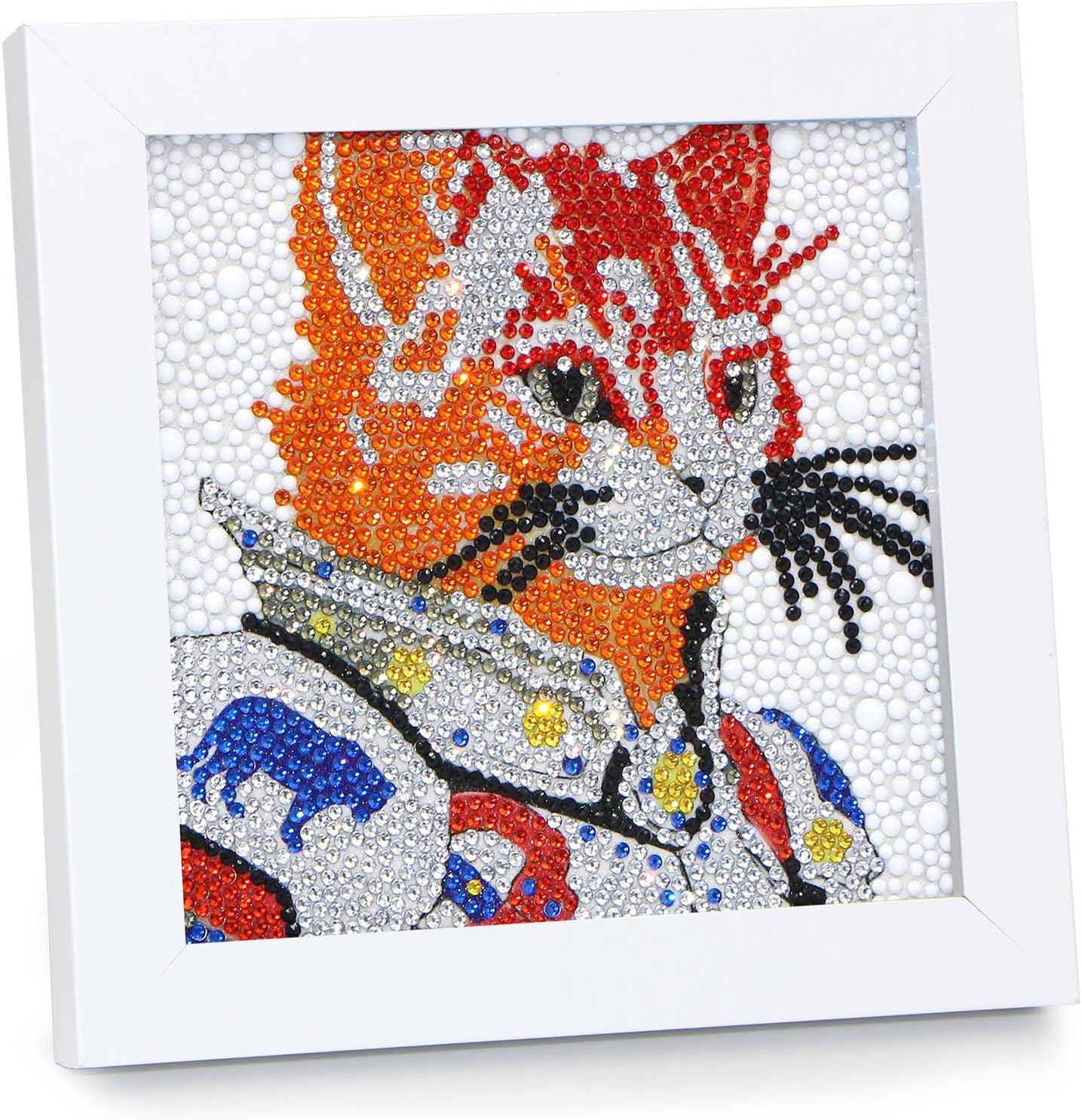 AyuqEjus Kits de arte de diamantes 5D para niños con marco de madera de 7.1 x 7.1 pulgadas, arte de diamantes para niños de 6 a 12 años por números,