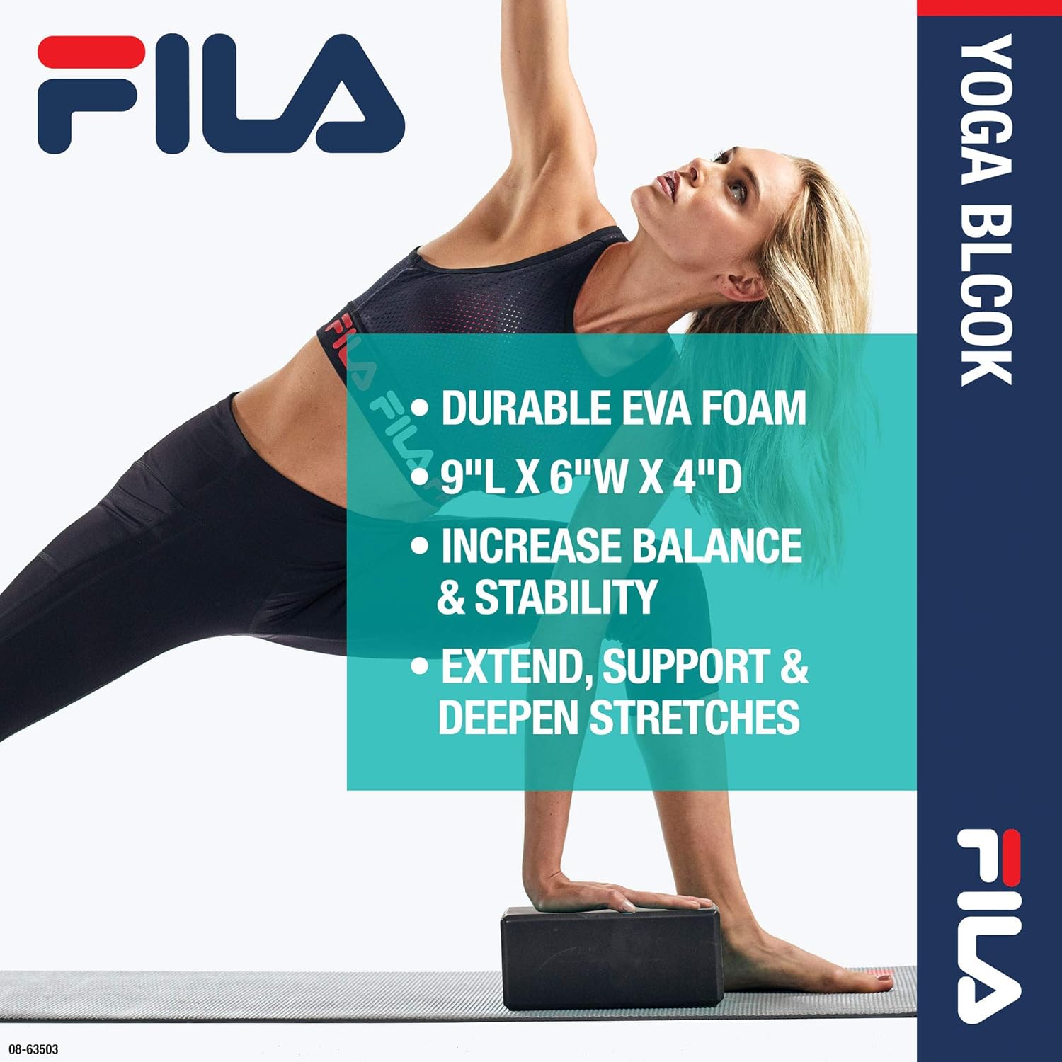Bloque de yoga FILA Accessories – Bloques de espuma EVA para apoyo, equilibrio y estabilidad  Yoga, Pilates, barra, estiramiento, meditación