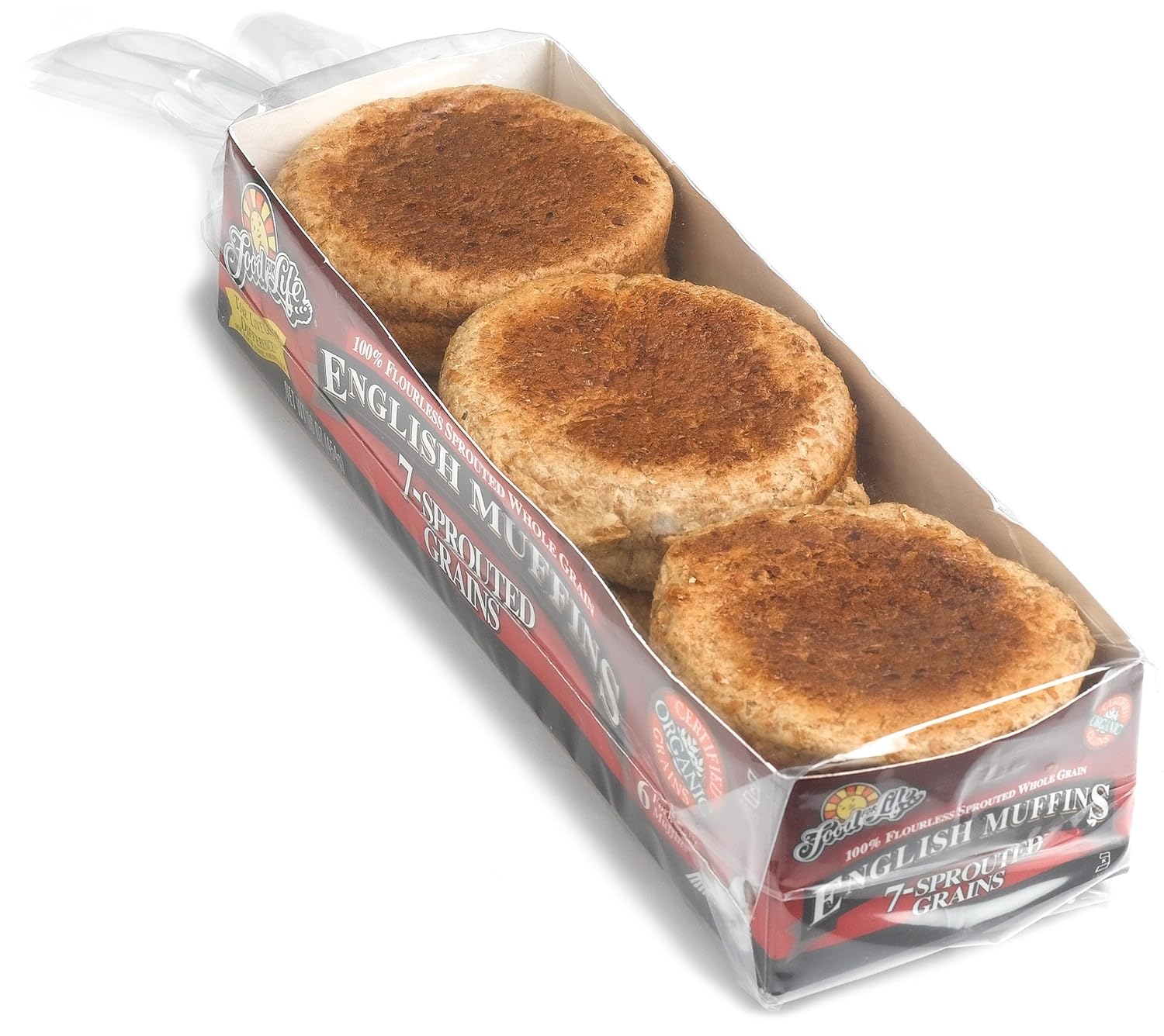 Food For Life, Sprout – Muffins ingleses de 7 granos, orgánico, 16 onzas (congelado)