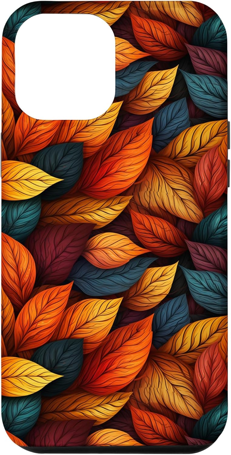 Funda de color follaje para iPhone 14 Plus, decoración de otoño