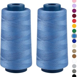 Hilo de coser para tapicerÃa Serger acolchado FIVEIZERO 2 carretes extra fuertes 20S3 2000 yardas, cono de hilo de poliéster, hilo multiusos Hilo de coser para tapicerÃa Serger acolchado FIVEIZERO 2 carretes extra fuertes 20S3 2000 yardas, cono de hilo de poliéster, hilo multiusos