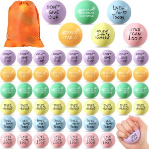 Shappy 100 bolas motivacionales para el estrés a granel de 1.97 pulgadas, bola de espuma colorida para aliviar el estrés con citas, pequeña bola Shappy 100 bolas motivacionales para el estrés a granel de 1.97 pulgadas, bola de espuma colorida para aliviar el estrés con citas, pequeña bola