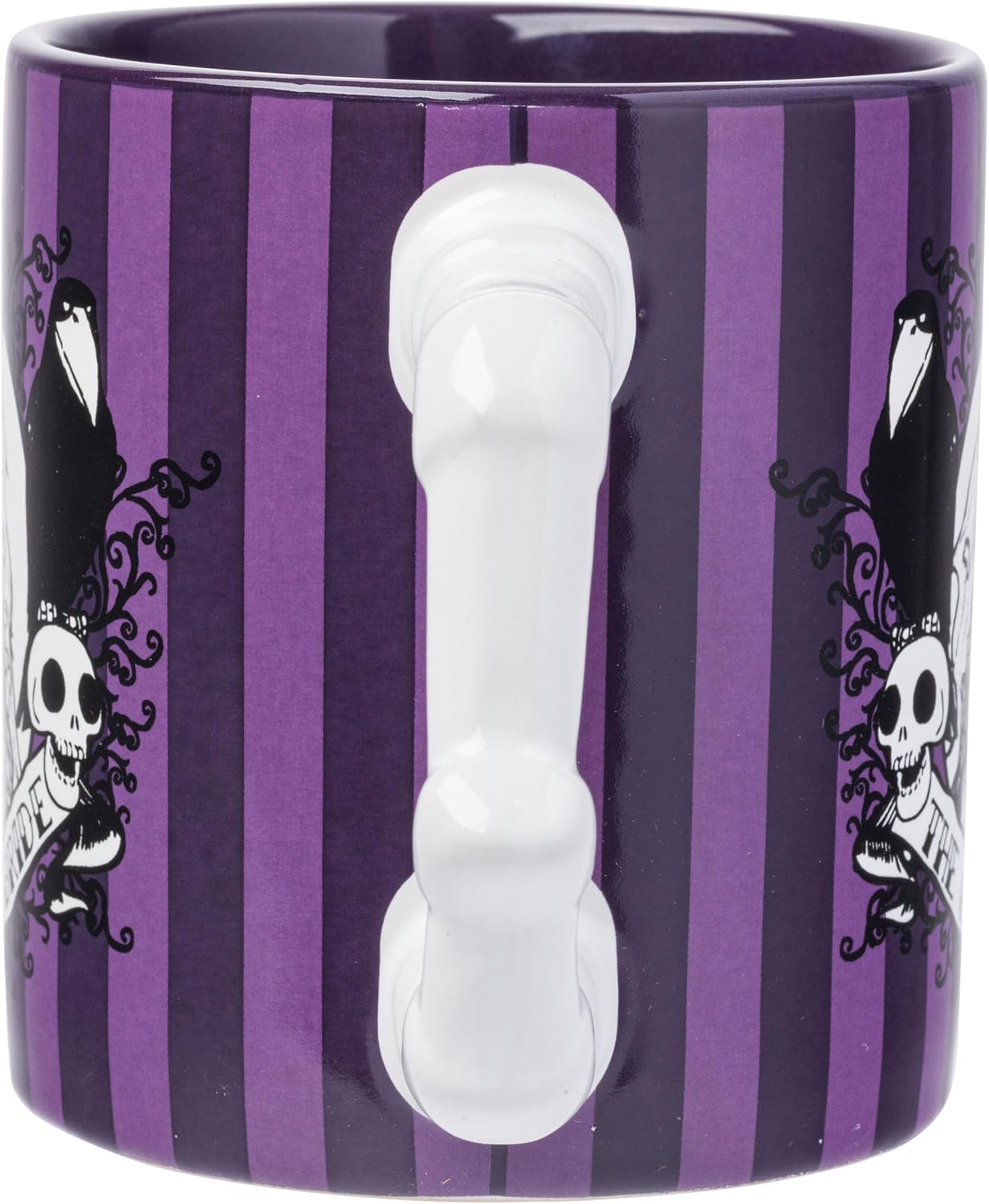 Silver Buffalo Taza de cerámica con mango esculpido, diseño de cadáveres y novias, 20 onzas