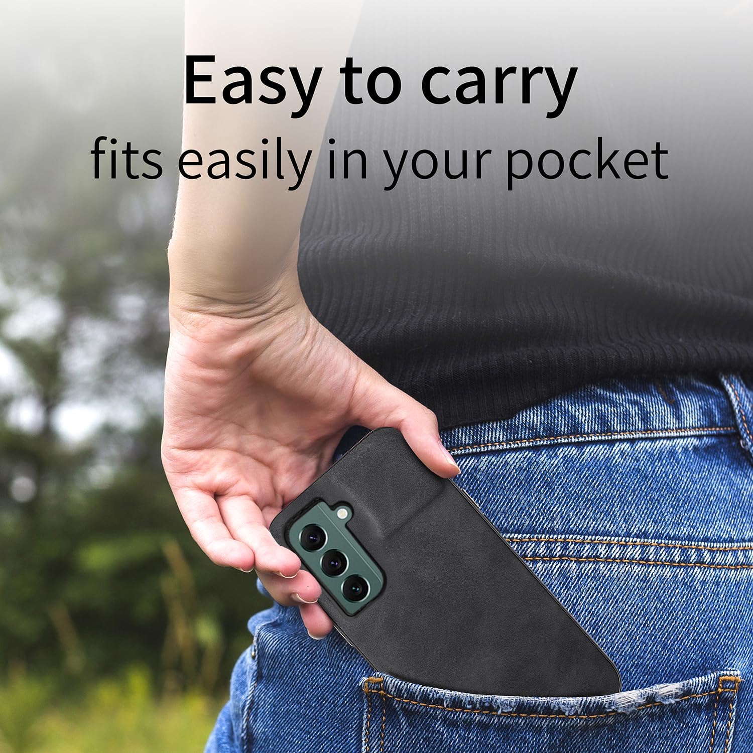 Asuwish Funda de teléfono para Samsung Galaxy S22 Plus S22+ 5G con protector de pantalla de vidrio templado y funda delgada de cuero suave,