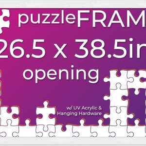 Poster Palooza Marco para rompecabezas de 26.5 x 38.5 pulgadas, marco de madera blanco hecho para mostrar rompecabezas de 26.5 x 38.5 pulgadas con Poster Palooza Marco para rompecabezas de 26.5 x 38.5 pulgadas, marco de madera blanco hecho para mostrar rompecabezas de 26.5 x 38.5 pulgadas con