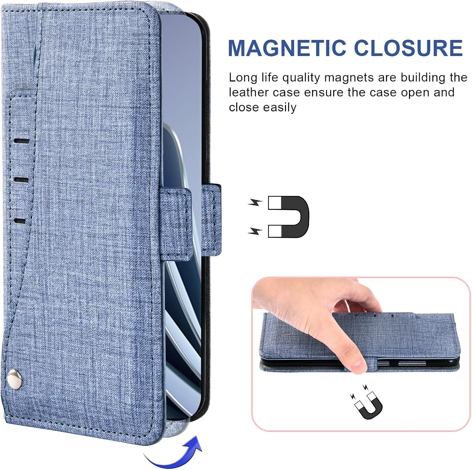 Asuwish Funda para teléfono para OnePlus 10 Pro One Plus 10Pro 5G Funda tipo cartera con protector de pantalla de vidrio templado y correa para la