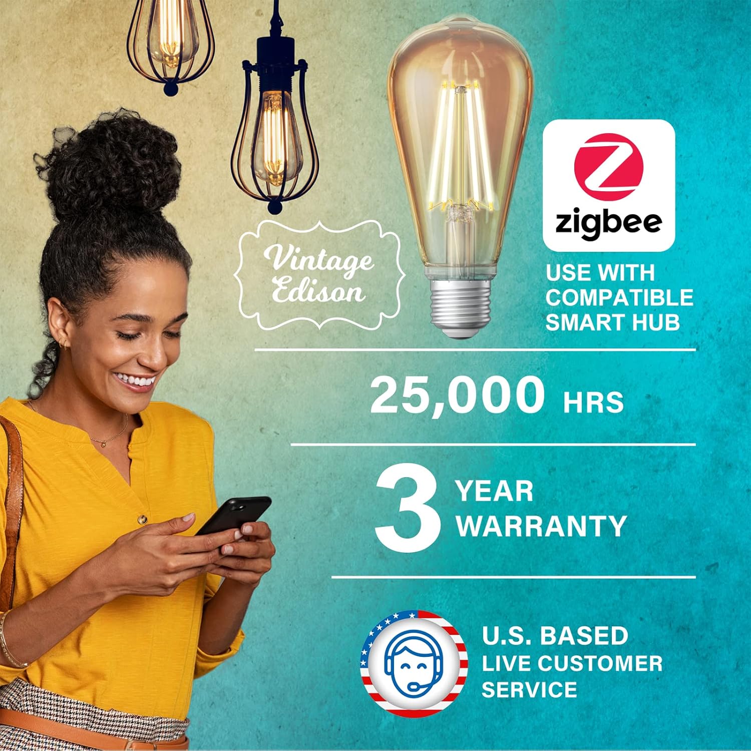 Sengled Zigbee – Bombillas inteligentes, requiere concentrador inteligente, funciona con SmartThings y Echo con hub integrado, control de voz con