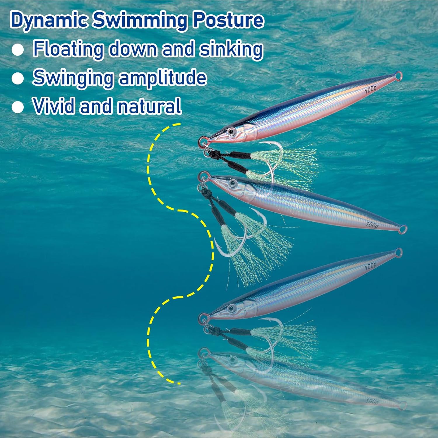 Dr.Fish Jigs verticales de agua salada Señuelos de jigging de velocidad de mar profundo Plantillas de hundimiento rápido Señuelos de pesca de agua