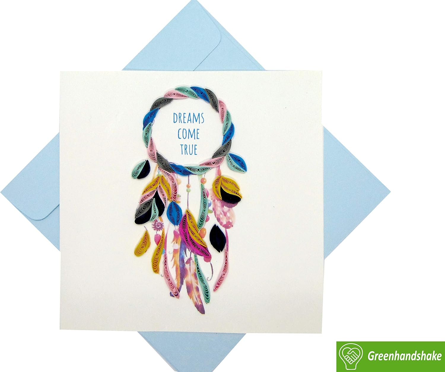 Atrapasueños, tarjeta de felicitación artística quilling para cumpleaños, día de San Valentín, día de la madre, aniversario, gracias, ponte bien, 6