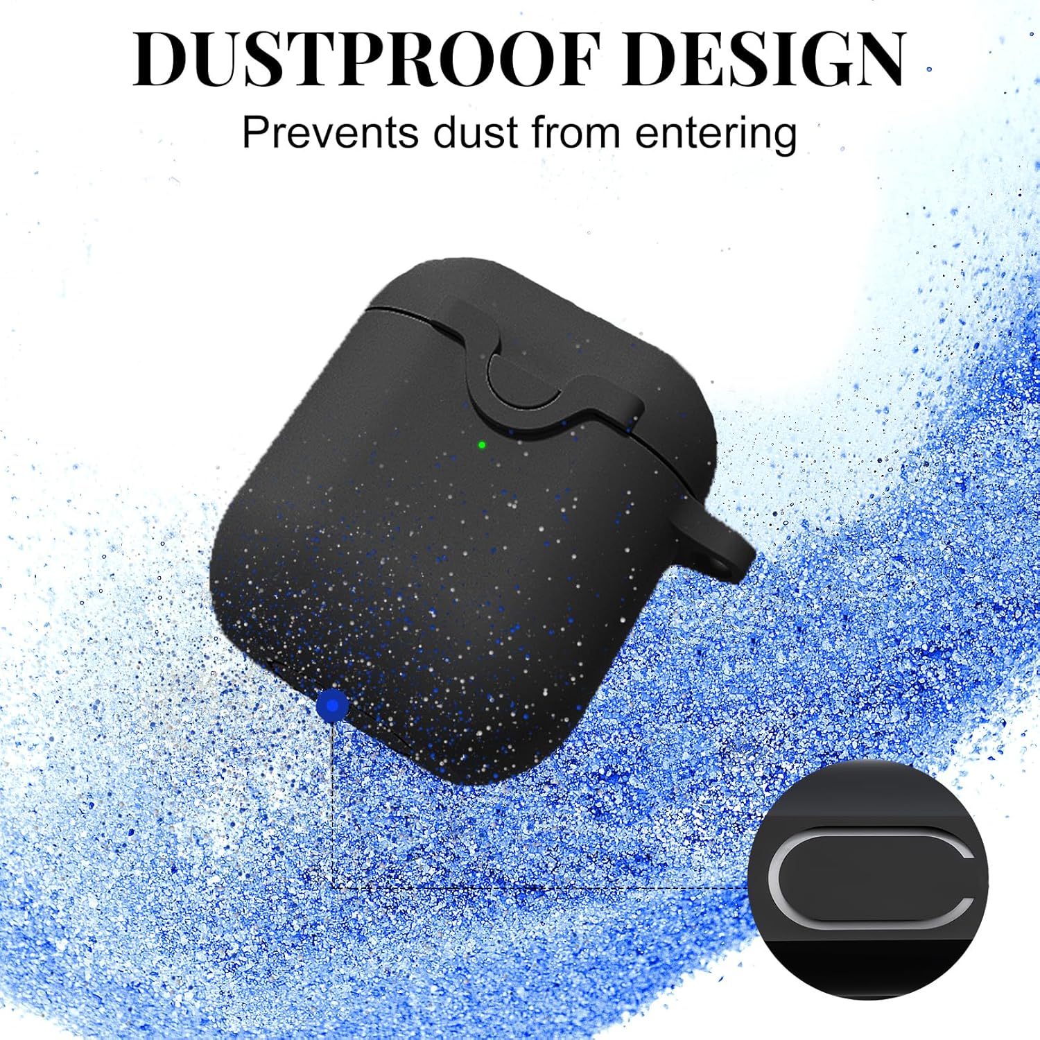 Funda protectora de silicona suave compatible con Apple AirPods 2nd 1st Charging Case LED frontal visible