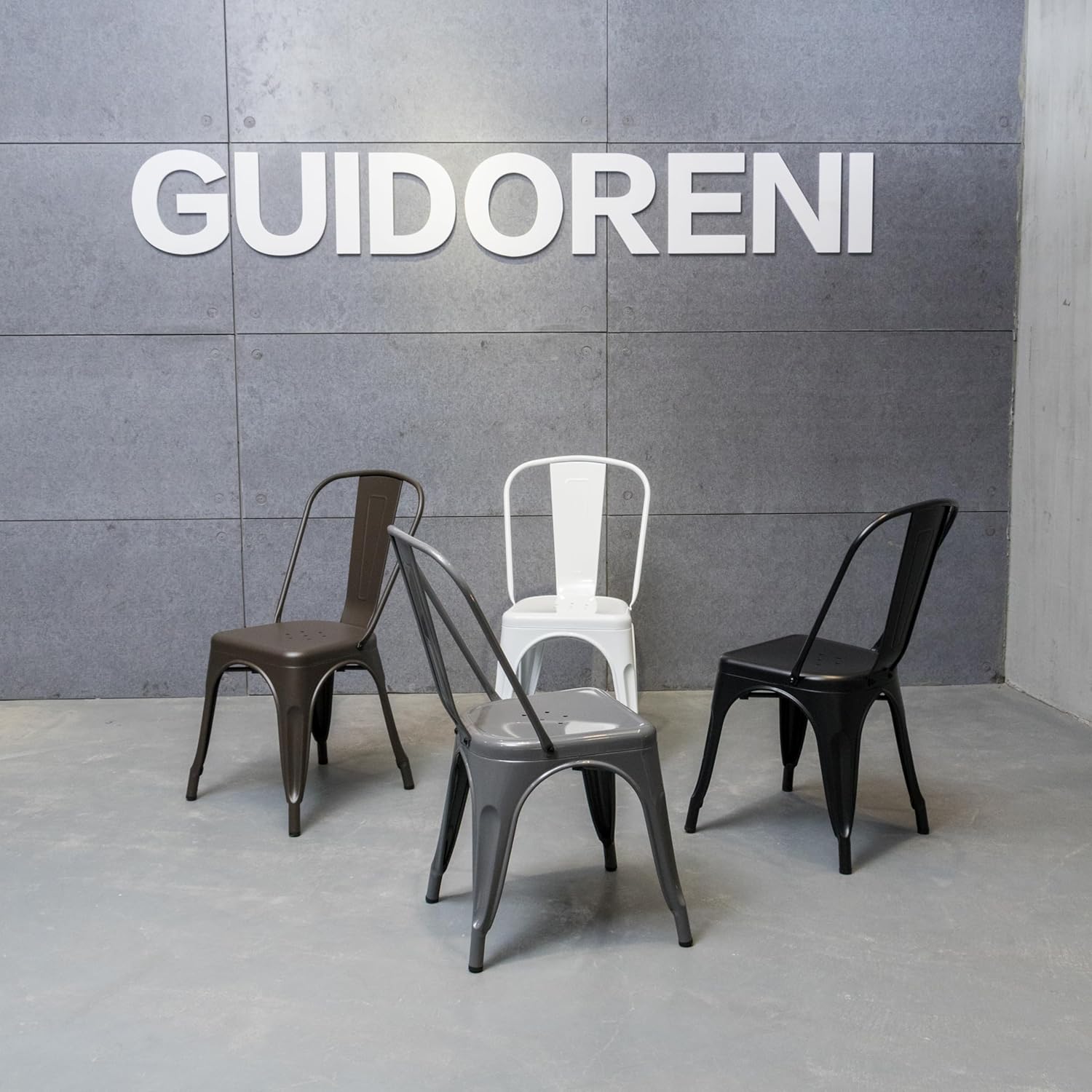 Juego de 4 sillas de comedor de metal negro, sillas de patio, sillas de metal para cocina, sillas de metal para interiores y exteriores, silla de