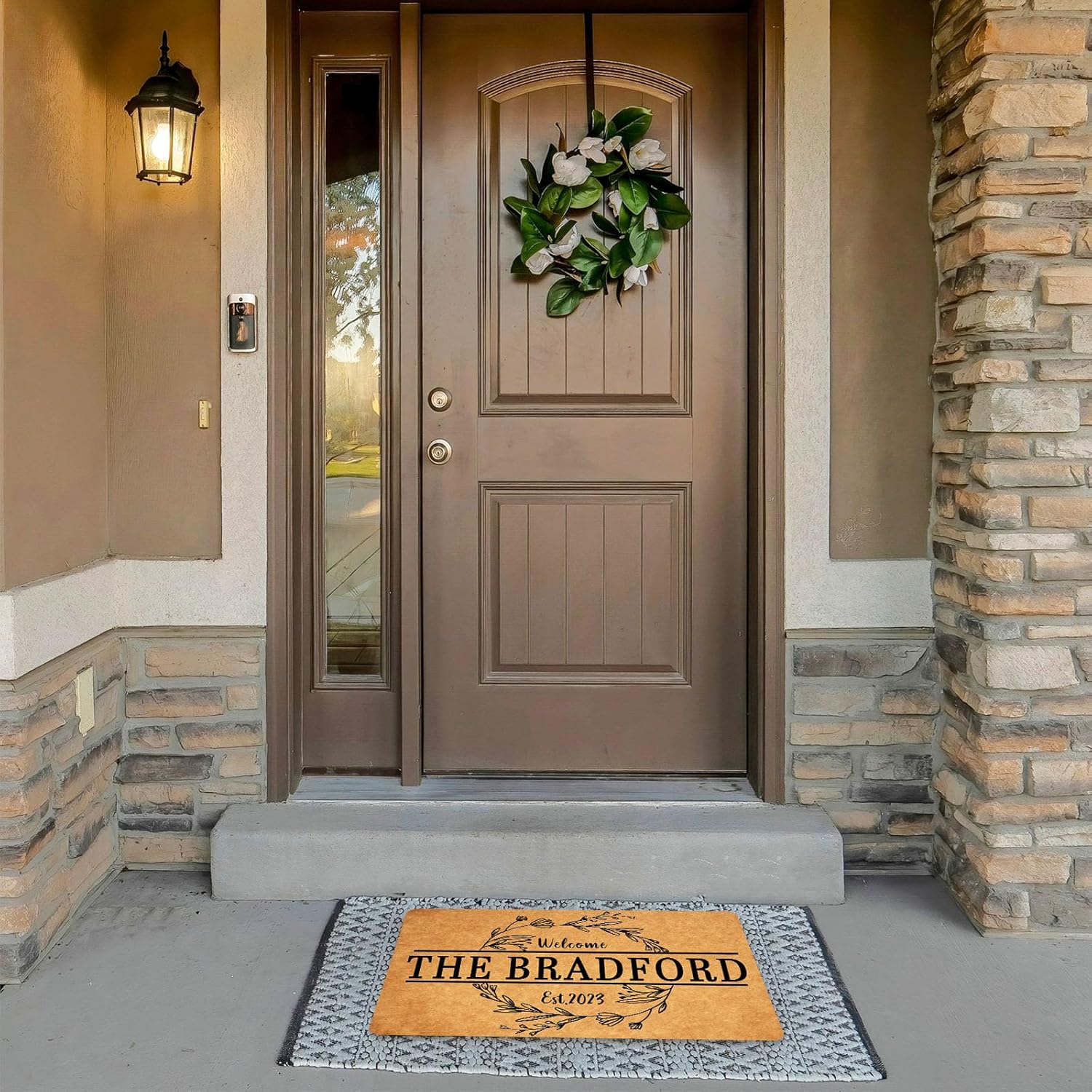 Tapetes personalizados para puerta al aire libre para la entrada, tapete personalizado para entrada interior con texto, divertidos tapetes para