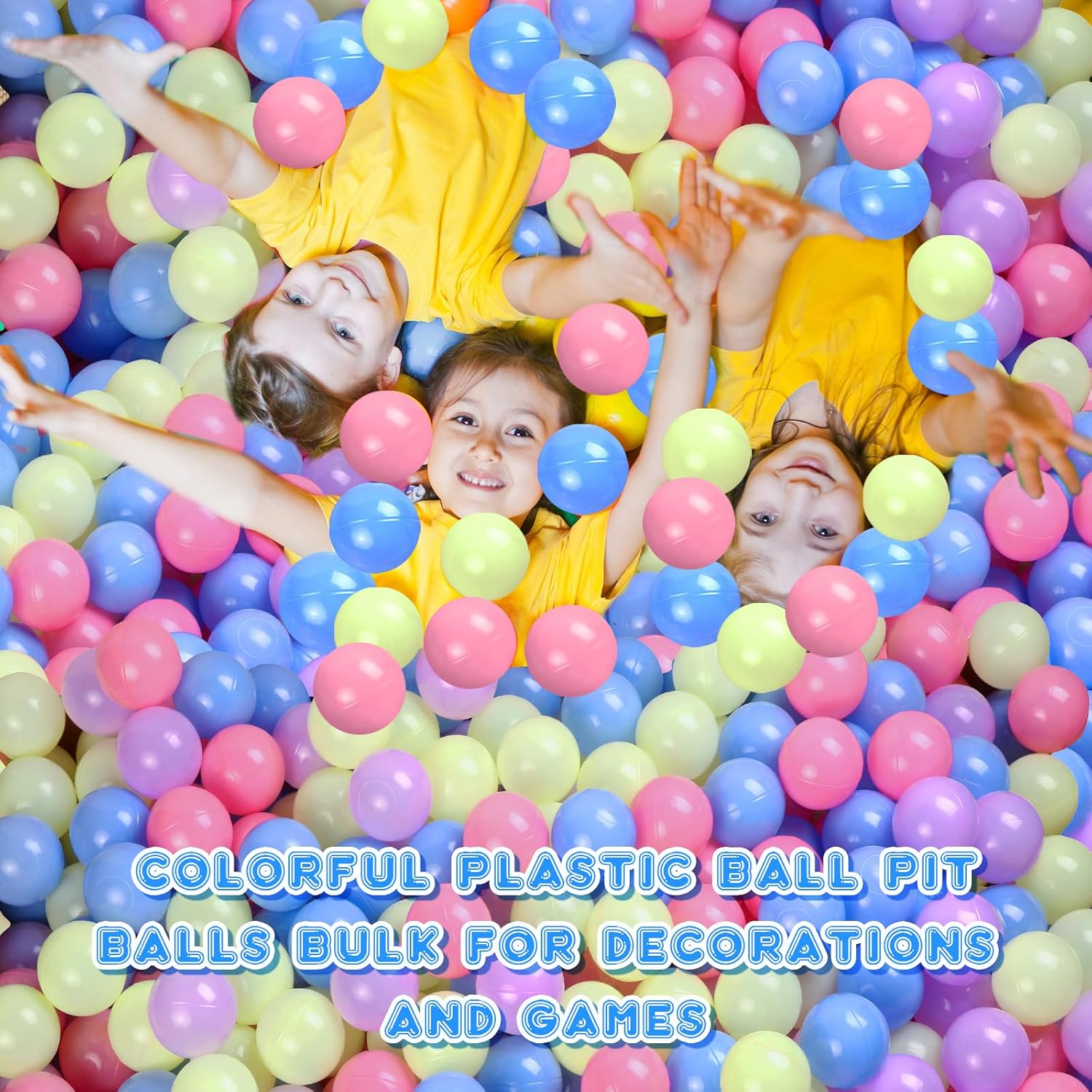 Meooeck Pelota colorida de 2.2 pulgadas de plástico suave a prueba de aplastamiento para exteriores, juguetes para piscina, casa, patio, accesorios