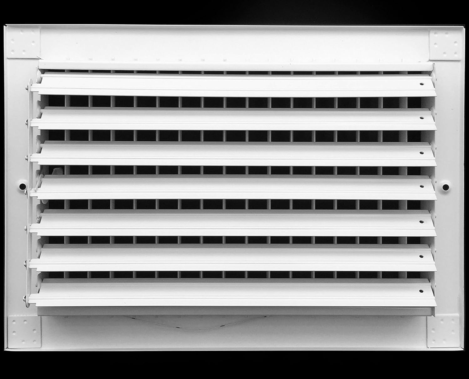 Difusor de suministro de aire ajustable de 12 pulgadas de ancho x 8 pulgadas de alto – cubierta de ventilación de HVAC para pared lateral o techo –
