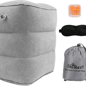 Almohada inflable de viaje con reposapiés estándar de avión para viajes en avión, automóvil, tren, hogar y oficina, cama de avión para niños Almohada inflable de viaje con reposapiés estándar de avión para viajes en avión, automóvil, tren, hogar y oficina, cama de avión para niños