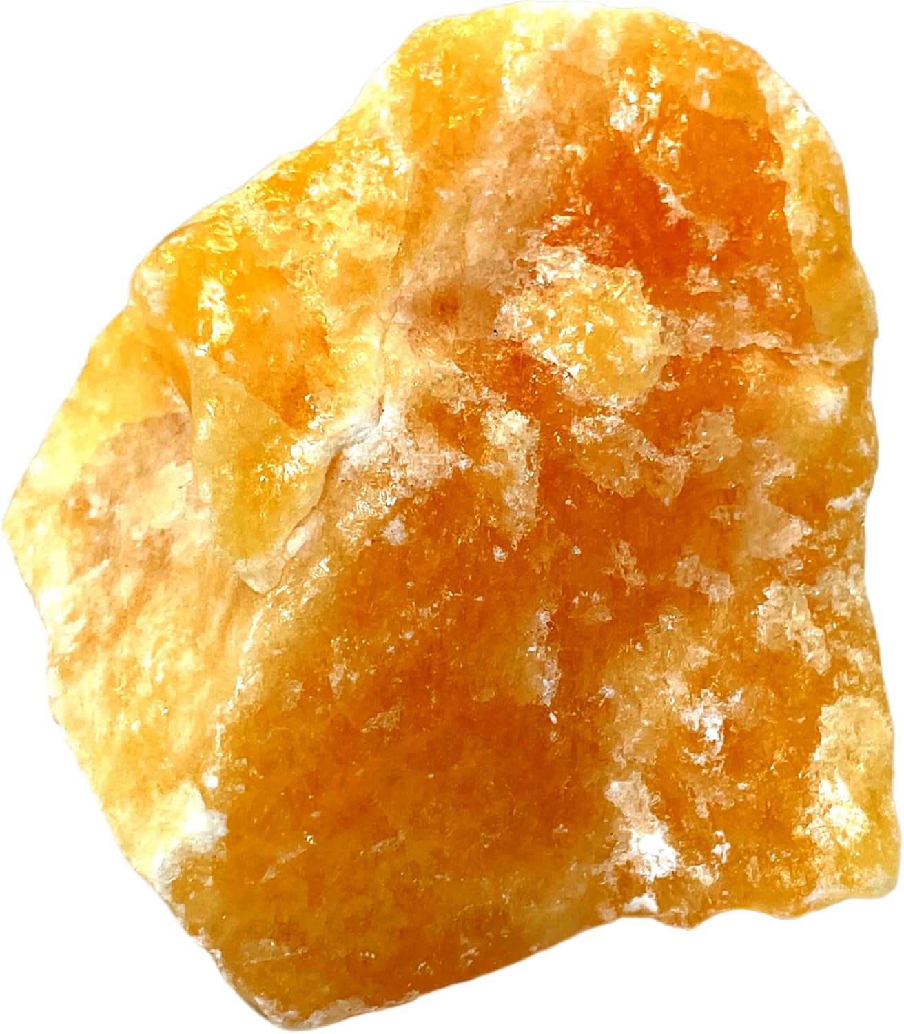 Mineralist Colección de piedras curativas de cristal, naranja calcita, rocas de calcita natural de 2 libras, racimos de cuarzo de alta energía,