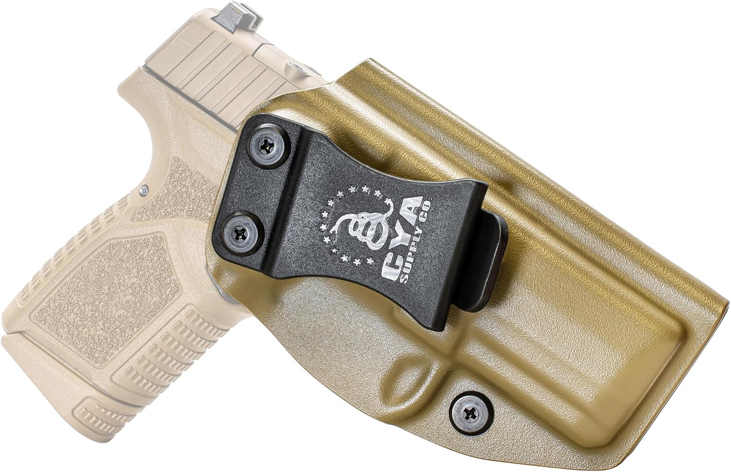 CYA Supply Co. Base IWB Funda de transporte oculta propiedad de veteranos fabricada en Estados Unidos – Compatible