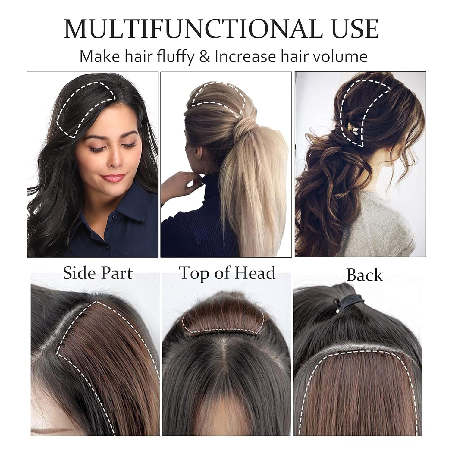 SEGO 2 extensiones de cabello humano corto con clip de 8 pulgadas, 0.49 oz, extensiones de cabello humano para mujeres, con cabello adelgazante,
