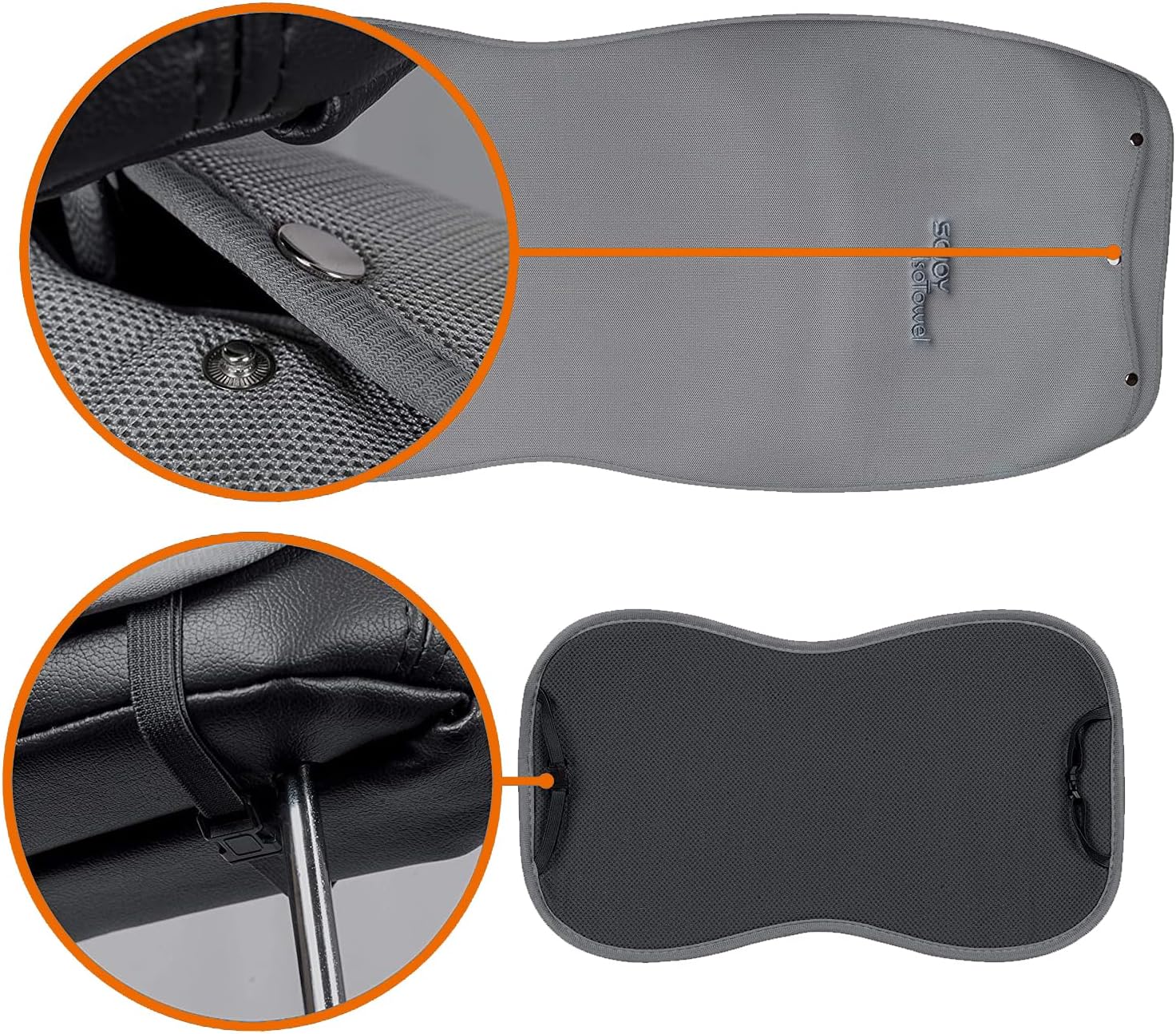 Sojoy – Funda IsoTowel para asiento de automóvil Protector de asiento de microfibra, con tecnología antideslizante de secado rápido. Protección de