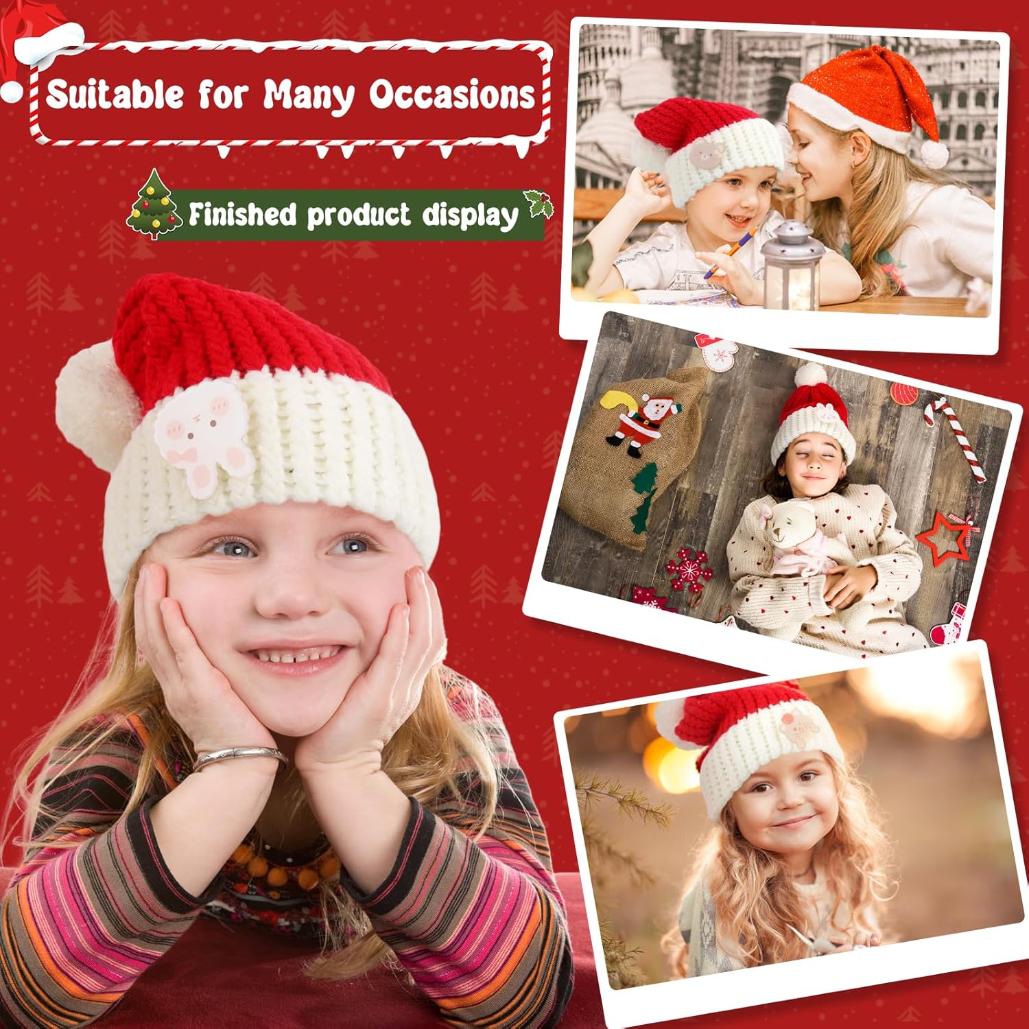 Katech Kit de telar para tejer gorro para aprender a tejer, kit de ganchillo para principiantes, kits de manualidades para niñas de 8 a 12 años,