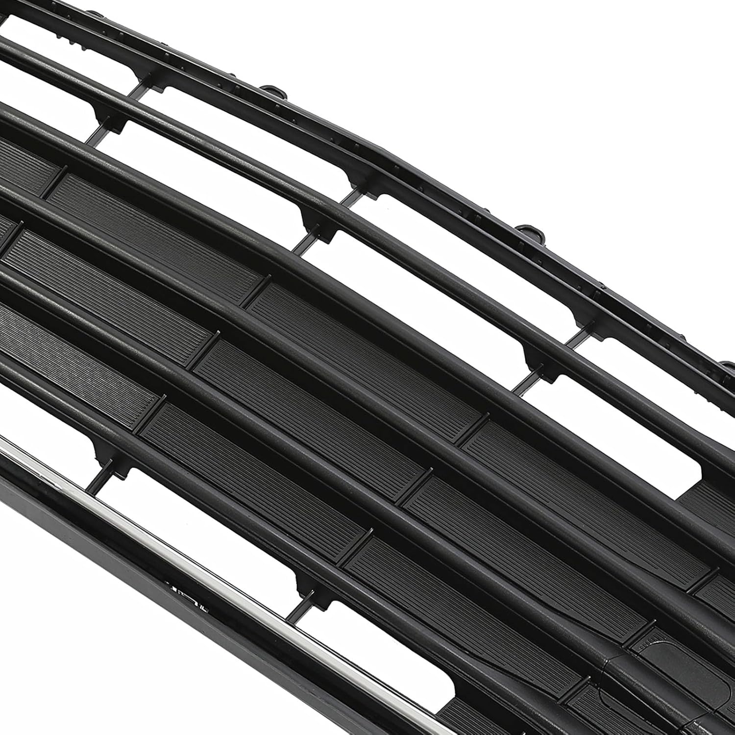 KUAFU Parachoques delantero inferior parrilla compatible con Chevy Chevrolet Trax 2017-2021 repuesto para 42537706, 42519611 negro + plateado