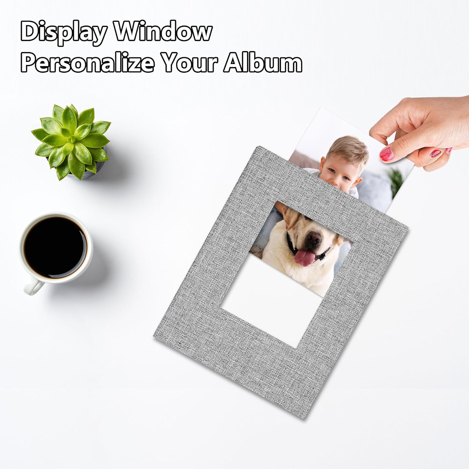 Yopih Álbum de fotos de 4 x 6 pulgadas, 100 bolsillos, con cubierta de lino, álbumes de fotos para familia, boda, bebé, libro de fotos con capacidad