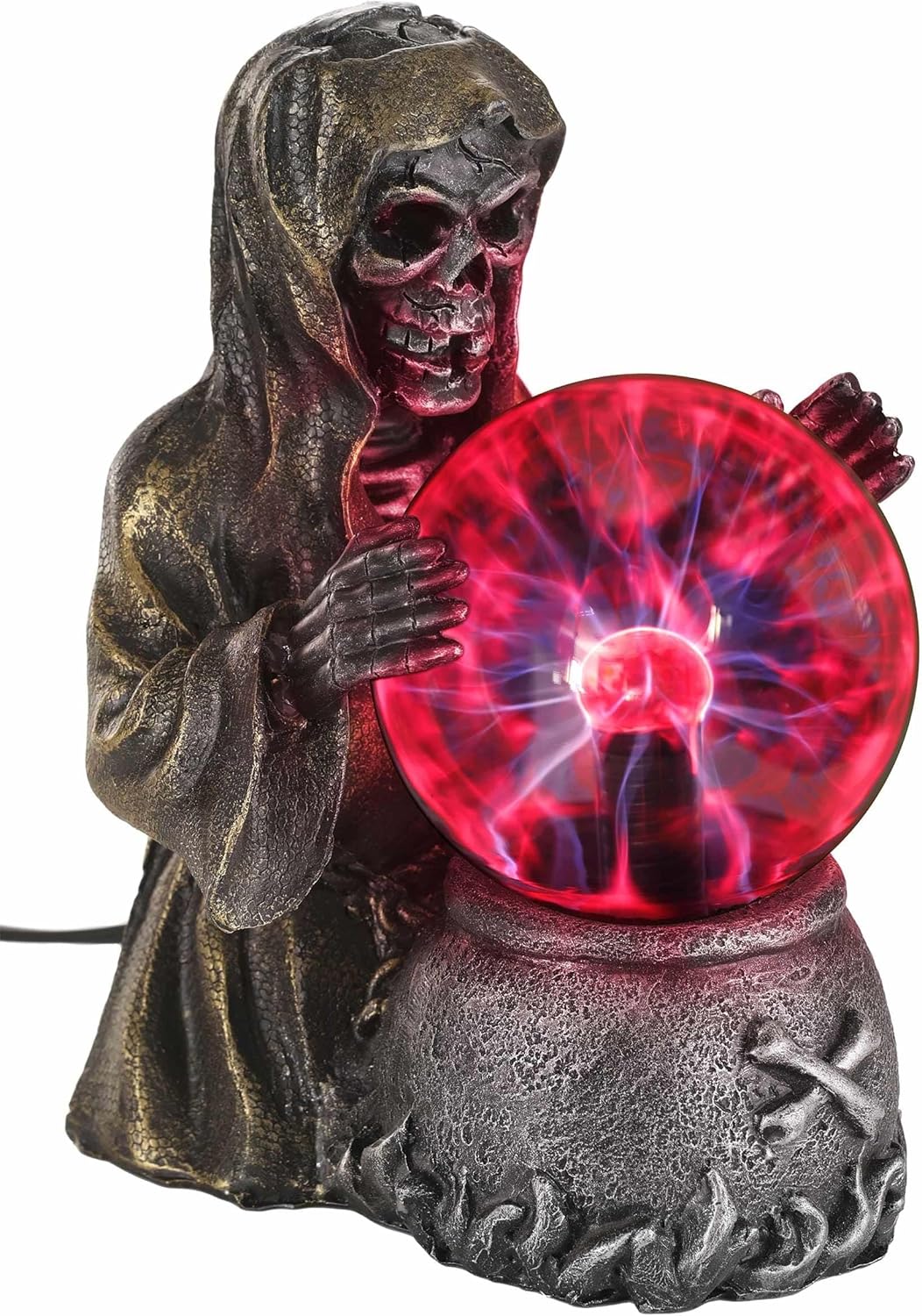 FUN Costumes Evil Grim Reaper Bola de plasma mágica Decoración de Halloween  Esfera de Nebulosa eléctrica roja sensible al tacto
