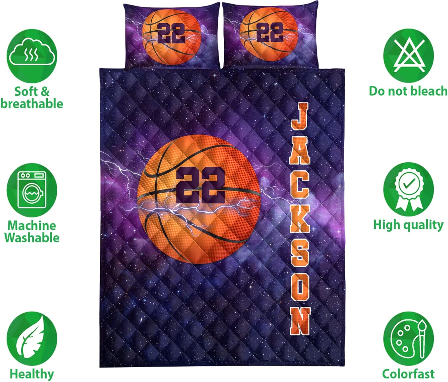 Ohaprints Juego de ropa de cama y fundas de almohada, juego de ropa de cama y funda de almohada, tamaño King, Queen, doble, individual, tamaño