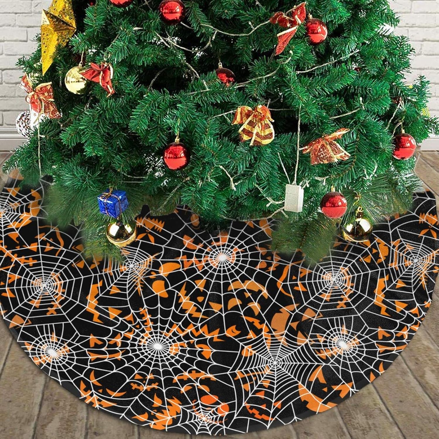 Falda para árbol de Navidad de 36 pulgadas, diseño de piruleta de Halloween, suministros de accesorios para festivales de Navidad, suministros de