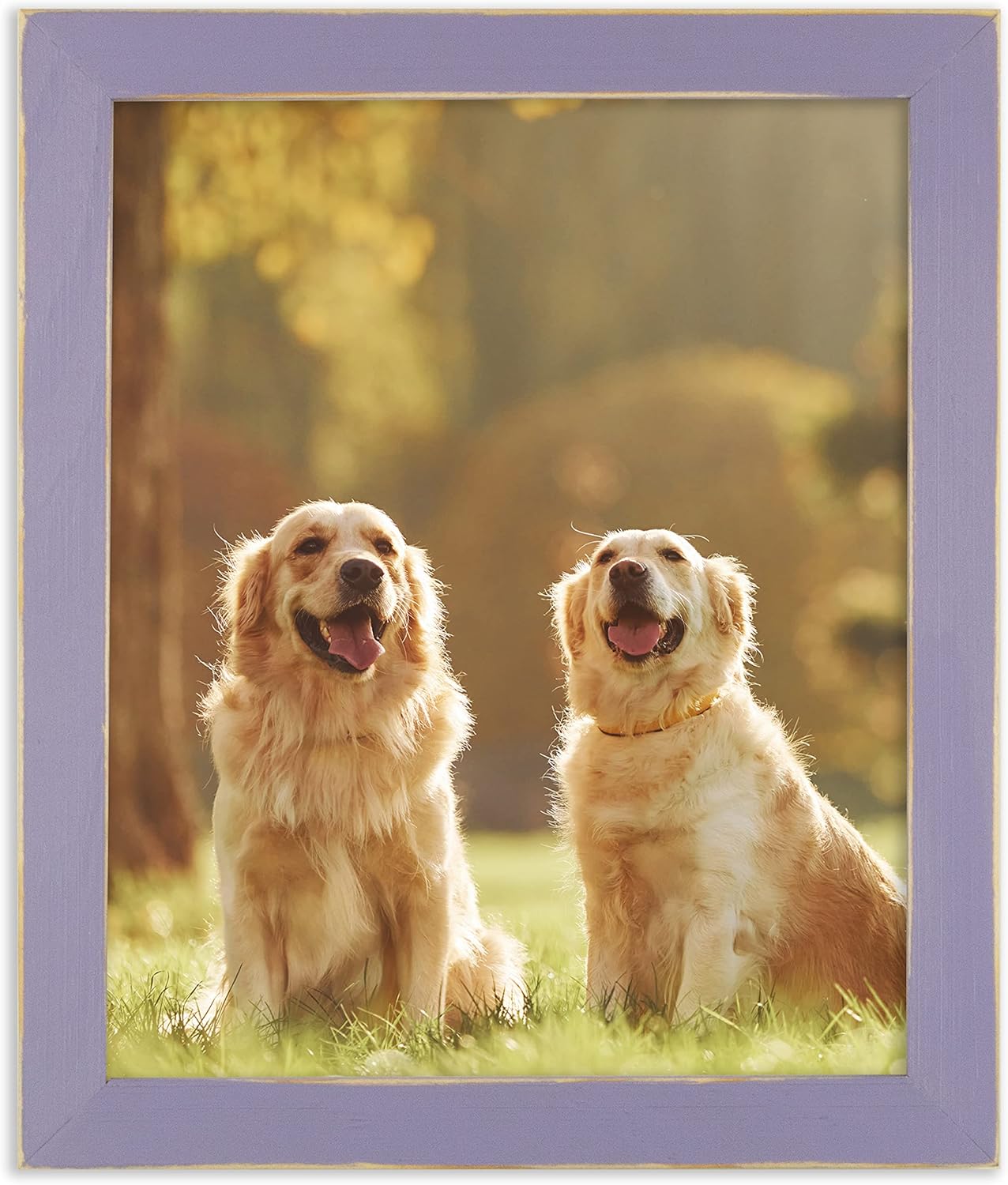 The Rusty Roof – Marco de fotos de madera maciza Emily French Lilac – 11 x 14 pulgadas