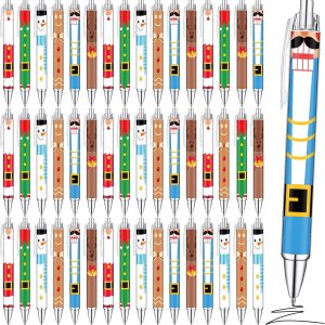 48 bolígrafos de Navidad, bolígrafos retráctiles de tinta de gel, coloridos y lindos bolígrafos de Navidad, tinta negra, suministros escolares de 48 bolígrafos de Navidad, bolígrafos retráctiles de tinta de gel, coloridos y lindos bolígrafos de Navidad, tinta negra, suministros escolares de