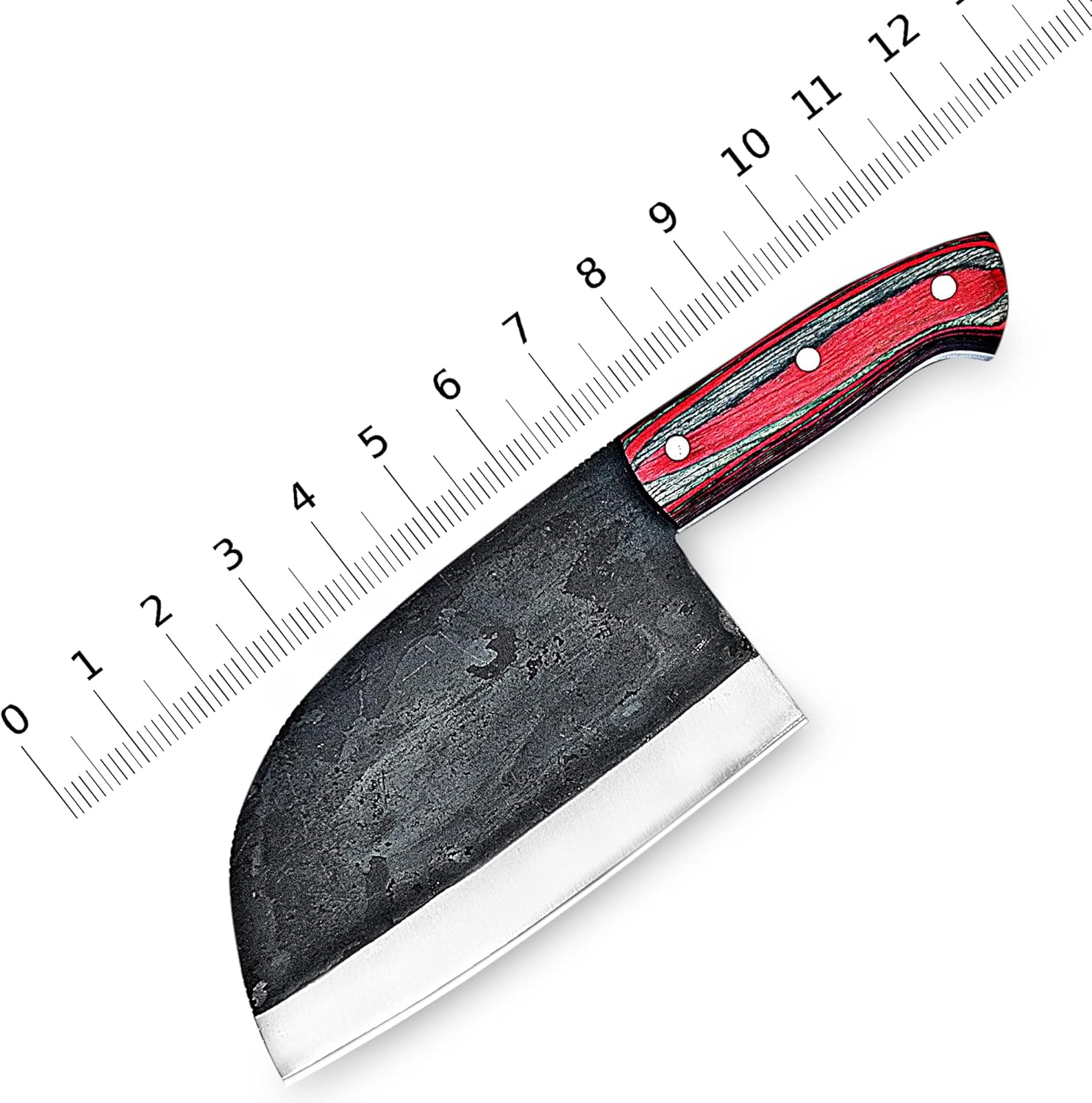 ColdLand – Cuchillo de carnicero de alto carbono, cuchillo de carnicero forjado a mano, cuchillo de cortar verduras con funda de cuero para cocina,