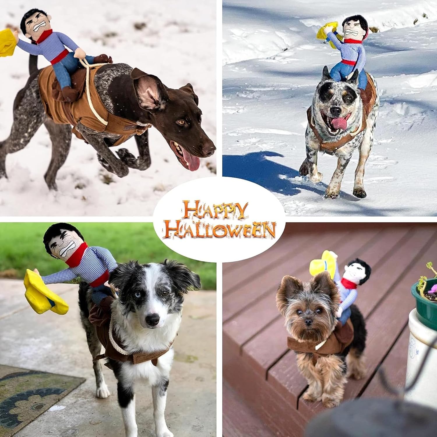 Disfraces para perro, disfraces de vaquero para mascotas, estilo caballero para mascotas, muñeca y sombrero, ropa para cachorros, ropa de Halloween,