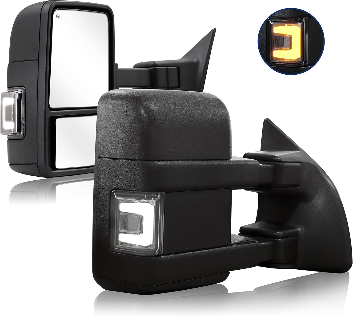 Switchback – Espejo de remolque compatible con 1999-2016 F250 F350 F450 F550 Super Duty Truck Pickup espejos laterales de remolque de vidrio