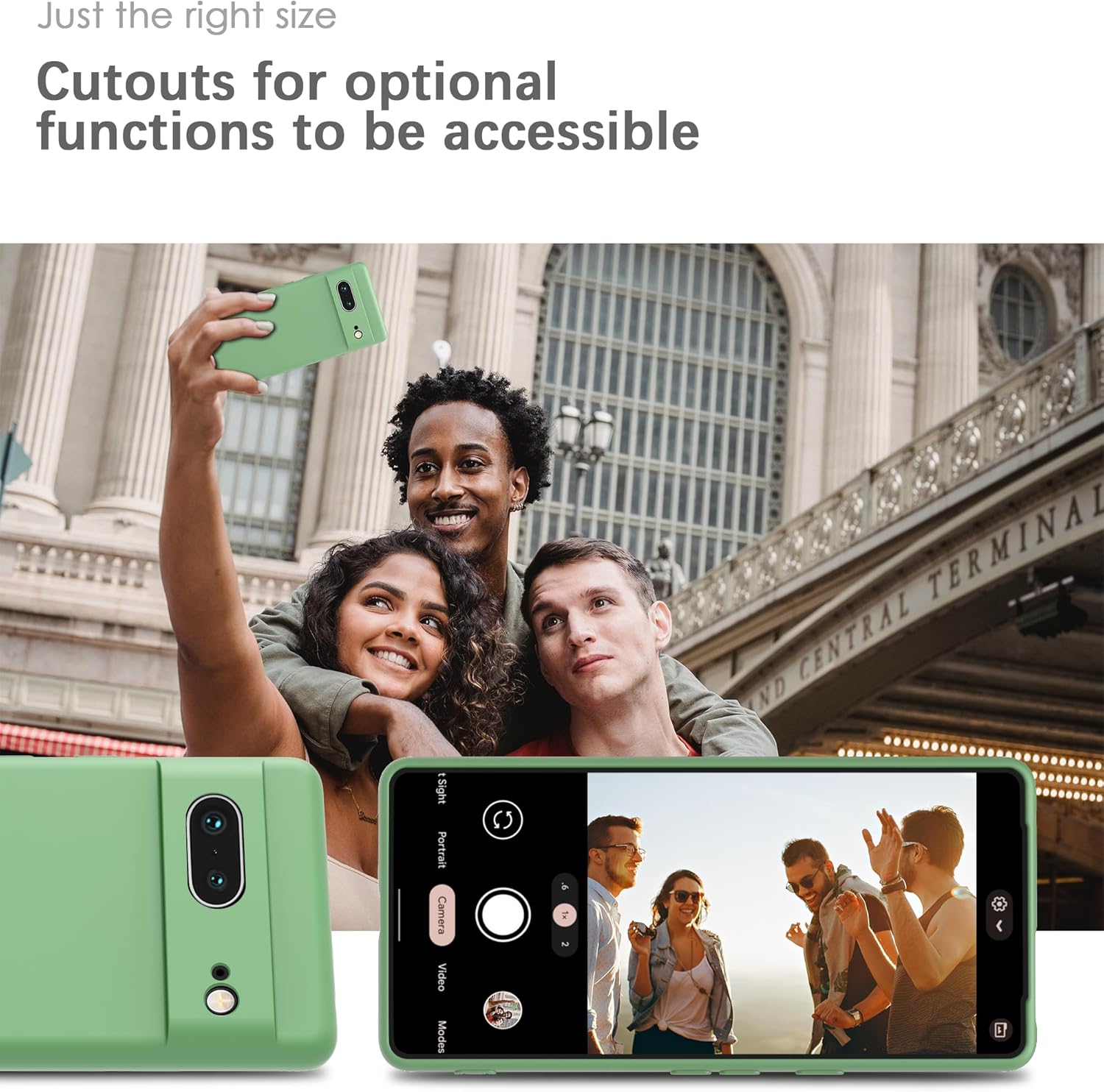 YATWIN Funda de silicona para Google Pixel 7 5G, suave al tacto, a prueba de golpes, a prueba de polvo, antideslizante, cubierta de teléfono de
