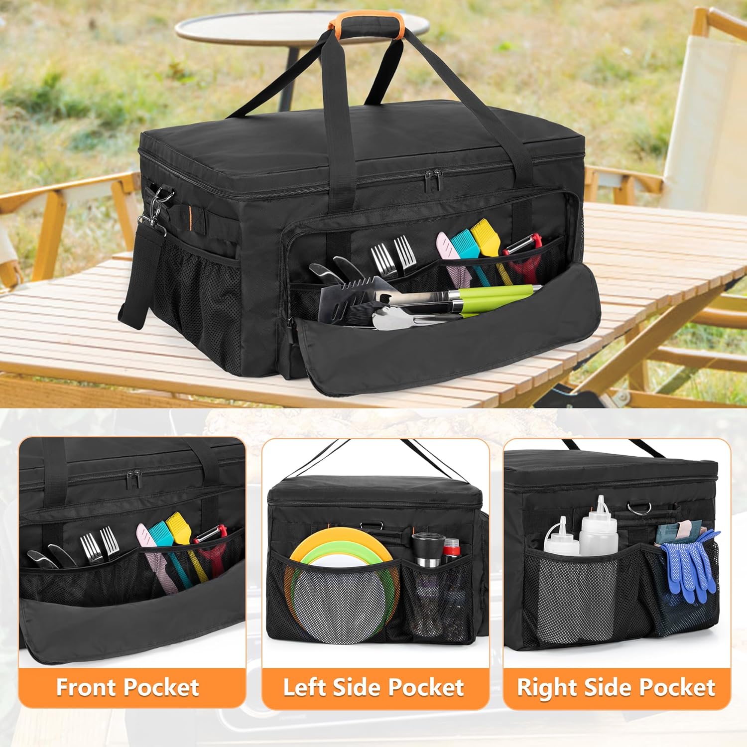 HODRANT Bolsa de transporte para parrilla compatible con parrilla Ninja Woodfire OG701 OG751, cubierta de parrilla al aire libre para parrilla