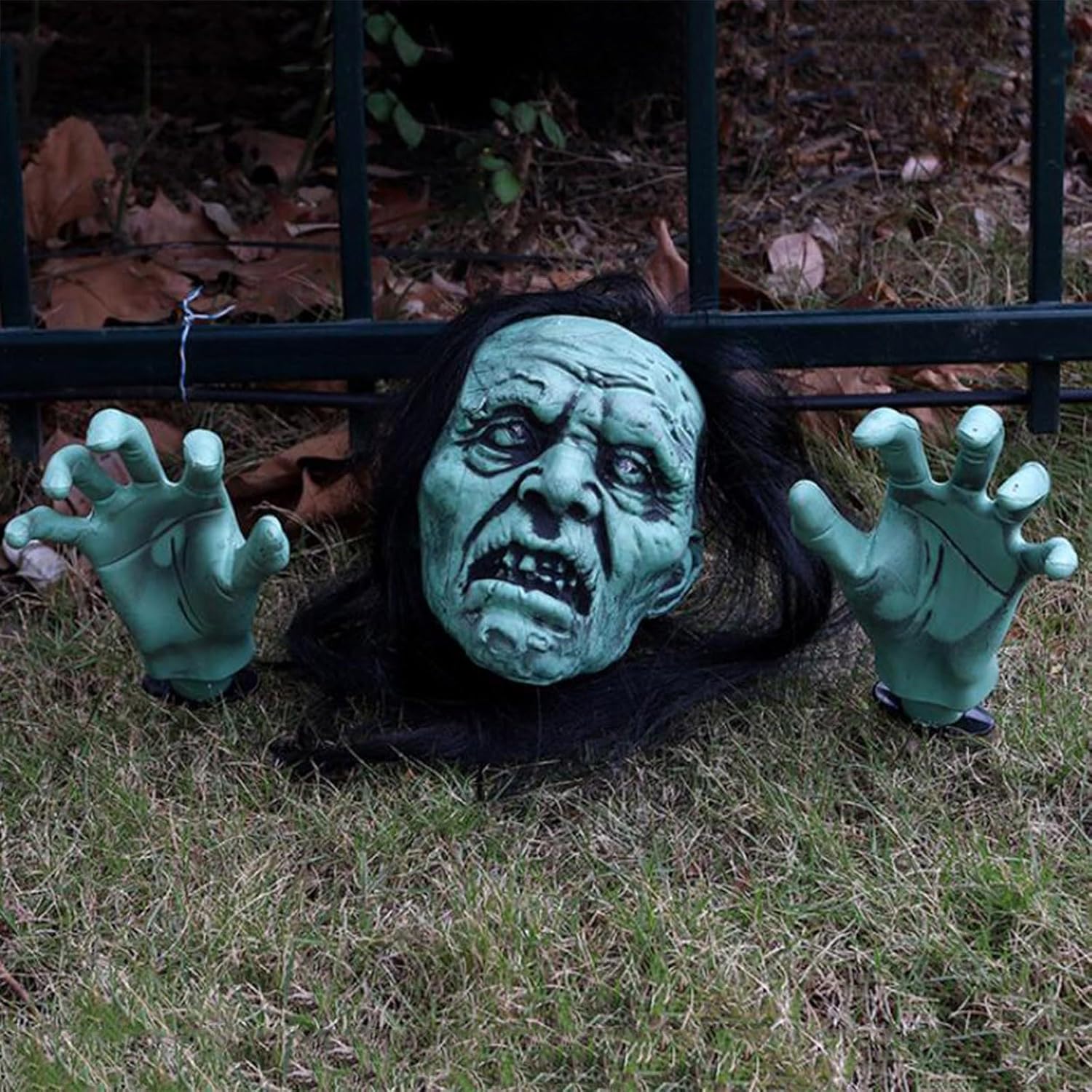 Brazos y estacas realistas de zombi, estacas de jardín, cementerio, patio, decoración brillante de Halloween, esqueleto zombi, para jardín, casa