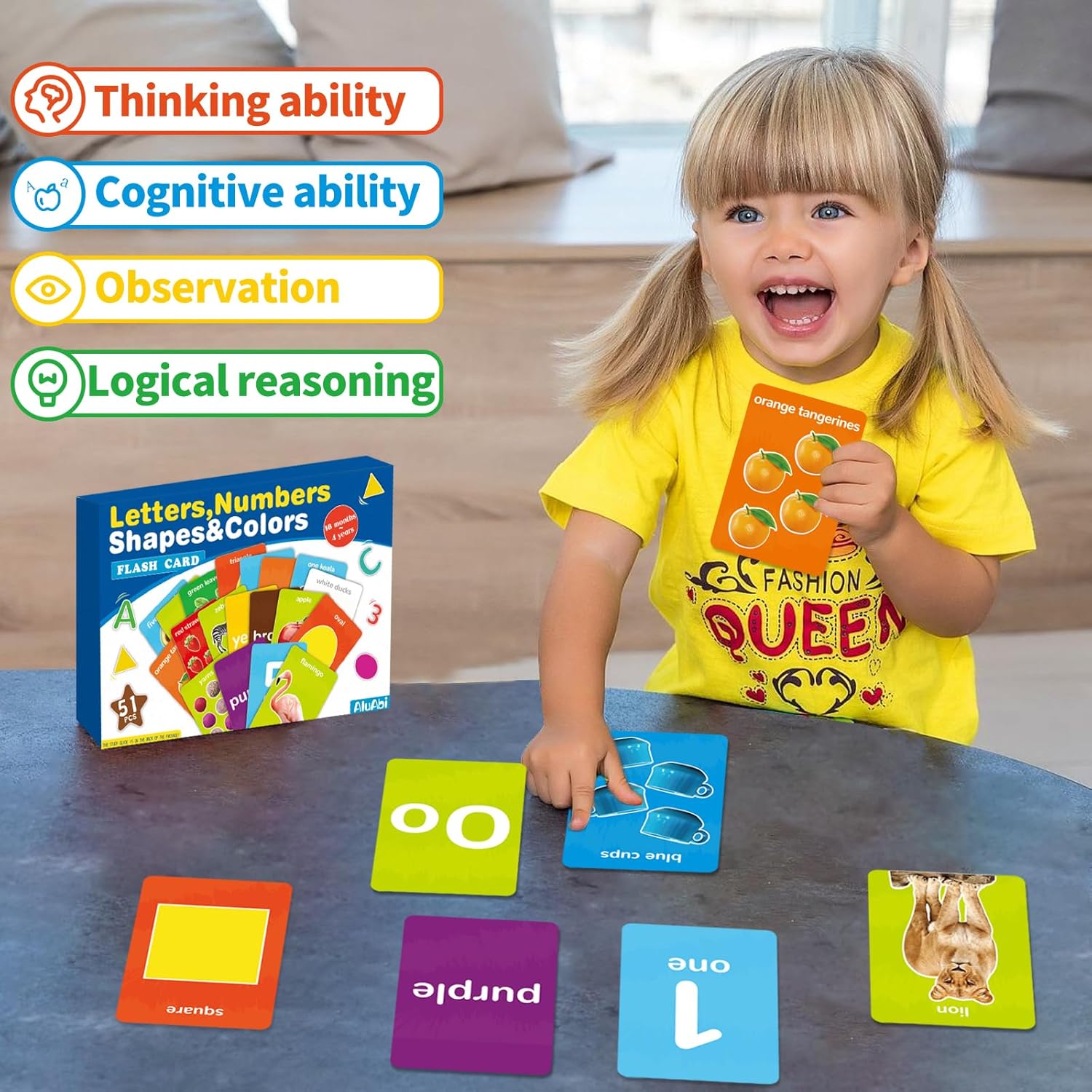 Tarjeta flash de aprendizaje de alfabetos para niños pequeños, 50 unidades, tarjeta de actividades, juguete con letras números, colores, formas,