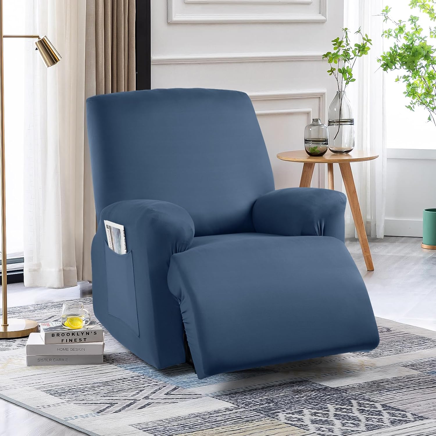 TAOCOCO Fundas para sillas reclinables, tela de poliéster elástico, 3 piezas para sillones reclinables grandes, suaves, transpirables y agradables