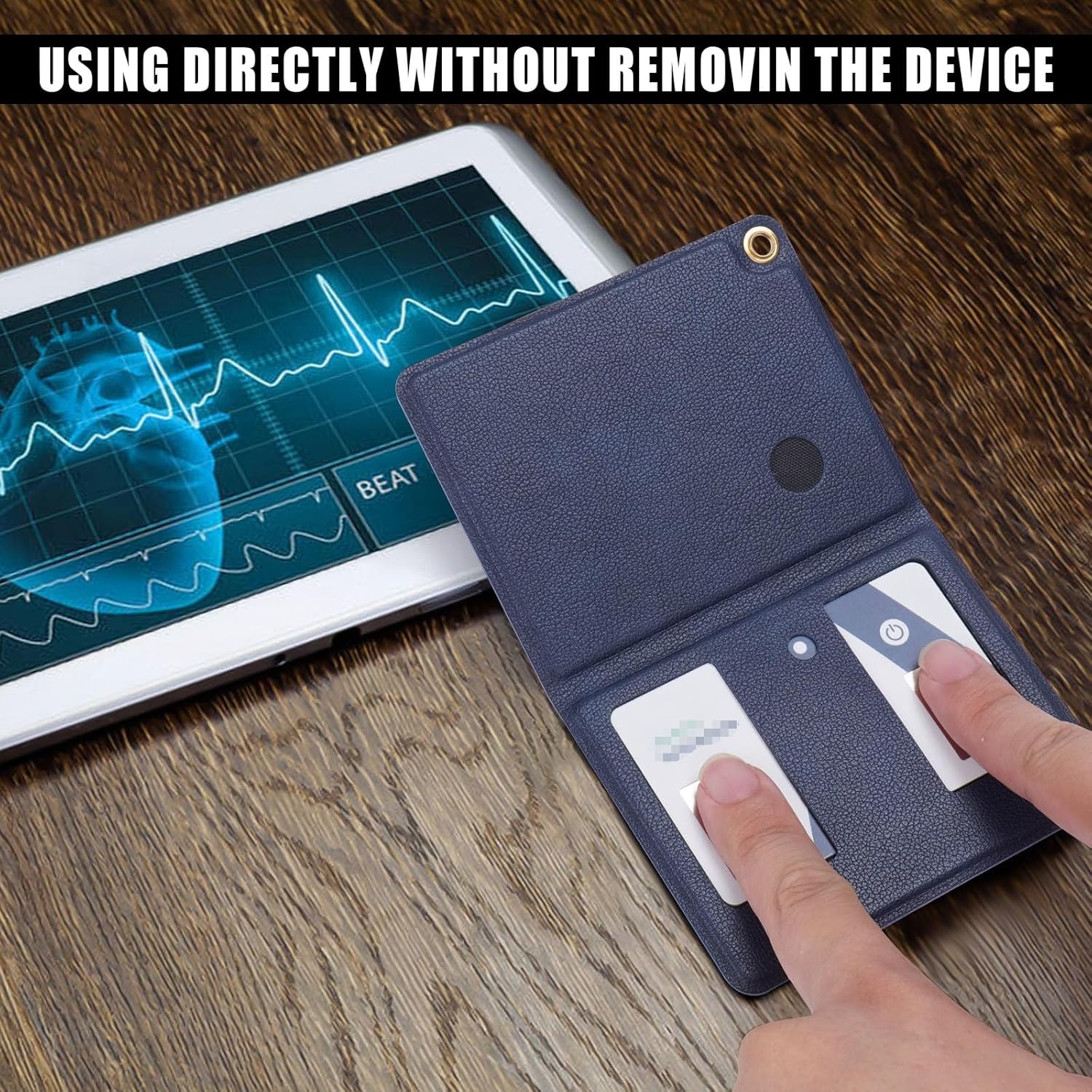 Estuche de viaje rígido portátil para AliveCor Kardia tarjeta móvil monitor de frecuencia cardíacatarjeta Kardiamobile dispositivos de monitor de