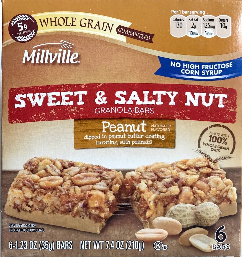 MILLVILLE Barras de granola Trail Mix (6 unidades) (nueces dulces y saladas)