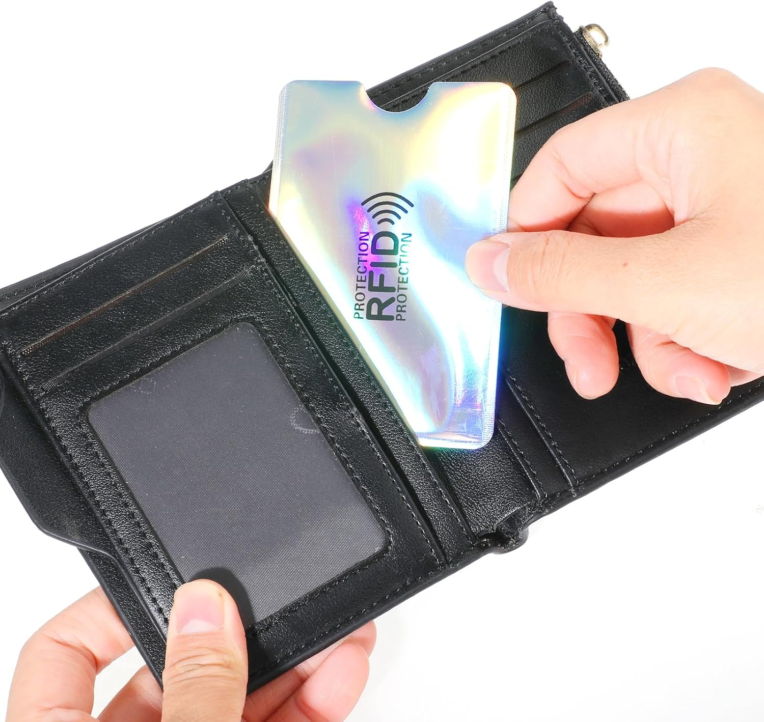 Colorido portatarjetas RFID, mangas de bloqueo RFID, fundas para tarjetas de crédito, juego de fundas RFID para tarjetas de identidad para mujeres y