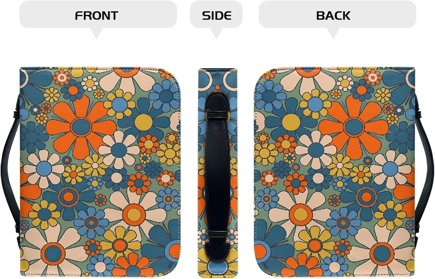Bengbobar Funda bohemia para la Biblia para mujeres y niñas, funda de transporte de la Biblia, impermeable, con asa y funda de diario con